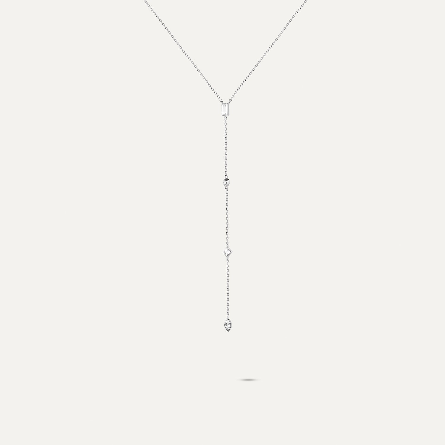 Topazu Gold Lariat Necklace