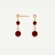 Bubble Earrings Garnet